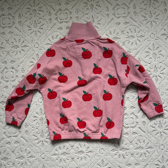 Mini boden Pink Apple Print Kids Pullover - Picture 4 of 5